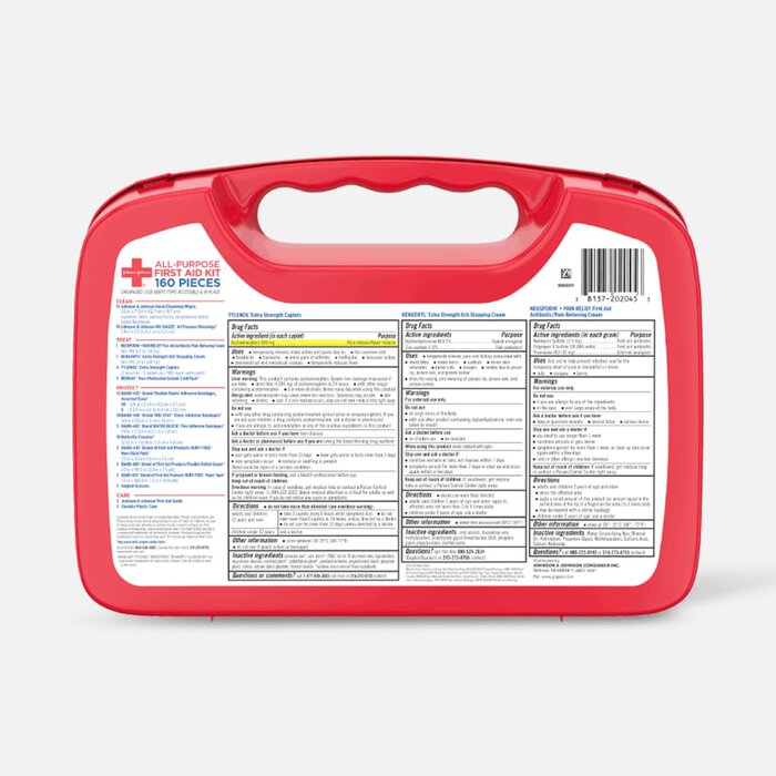 Johnson & Johnson All-Purpose First Aid Kit - 160 ct. (2-Pack), , large