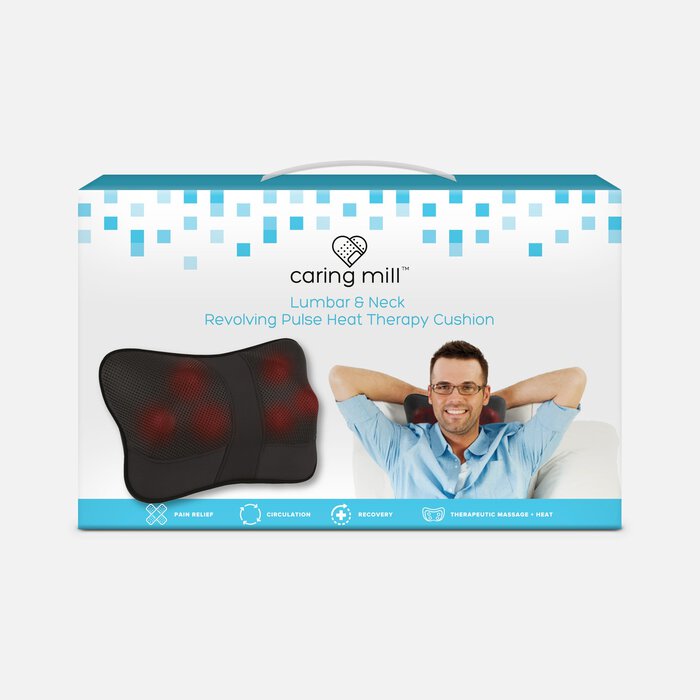 Caring Mill™ Lumbar & Neck Revolving Pulse Heat Therapy Cushion, , large