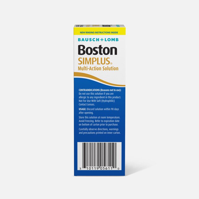 Bausch + Lomb Boston SIMPLUS Multi-Action Solution, 3.5 oz., , large
