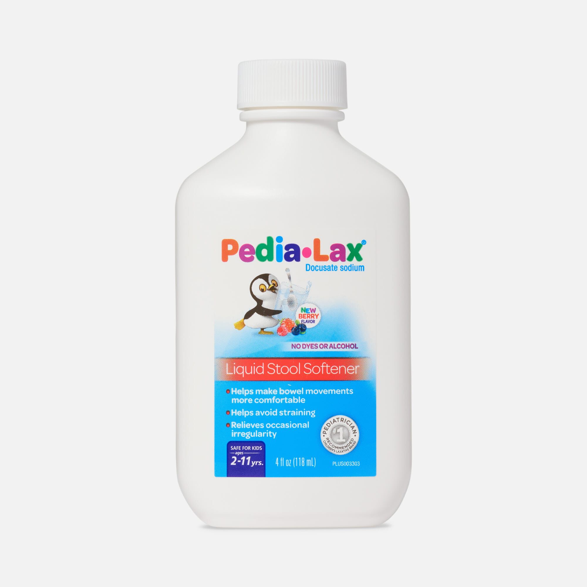 Pedia-Lax® Liquid Stool Softener for Kids, Dye Free Berry, 4 oz., , large