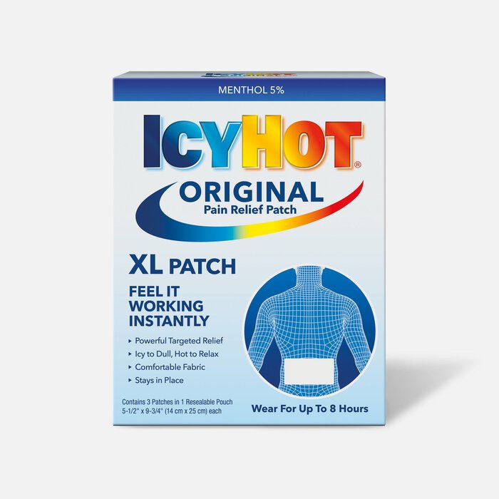 Icy Hot Medicated Patch XL Back and Large Areas, 3 ct., , large