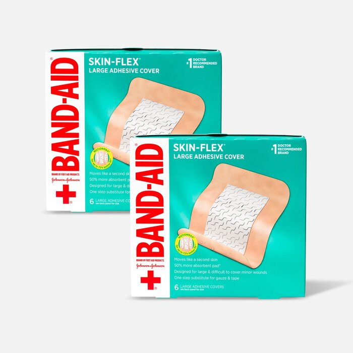 BAND-AID® Skin-Flex Large Adhesive Cover Bandages, 6 ct. (2-Pack), , large