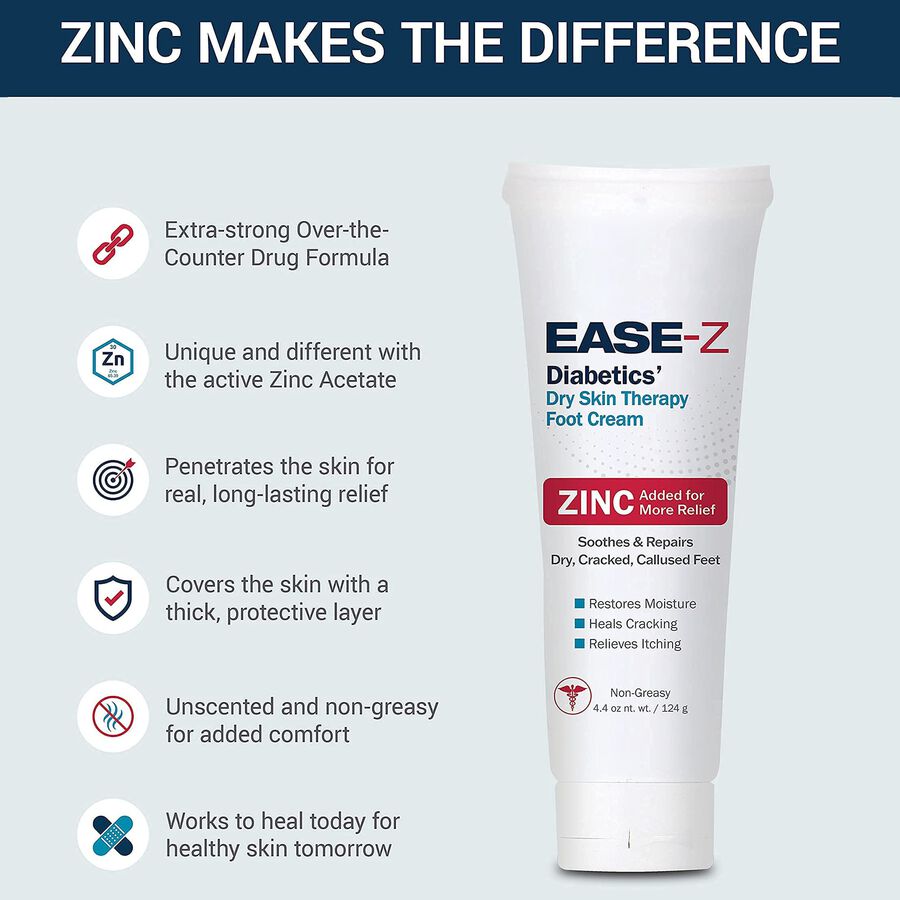 EASE-Z Diabetics' Dry Skin Therapy Foot Cream, 4.4 oz., , large image number 2