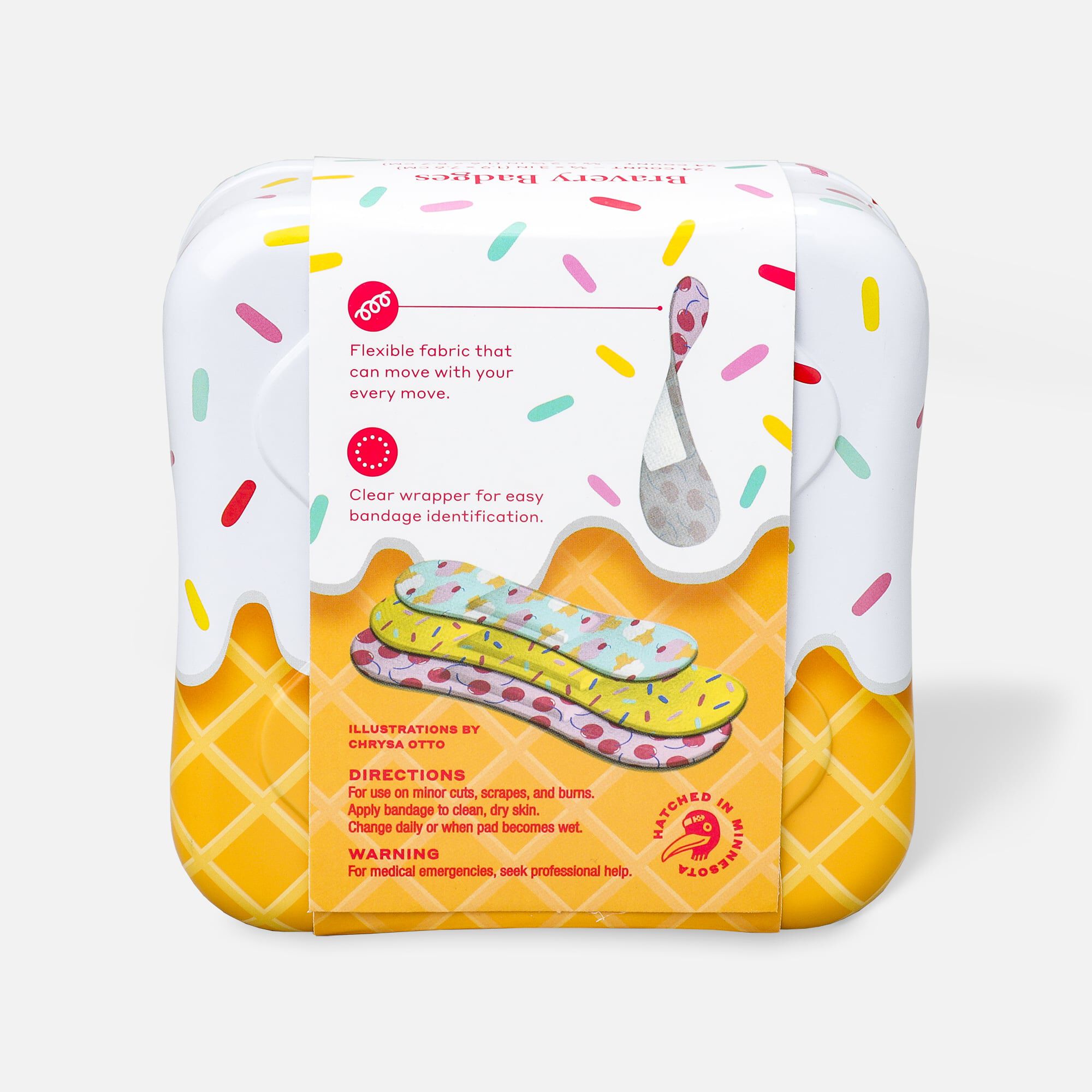 Welly Bravery Badges Ice Cream Assorted Flex Fabric Bandages - 48 ct., , large