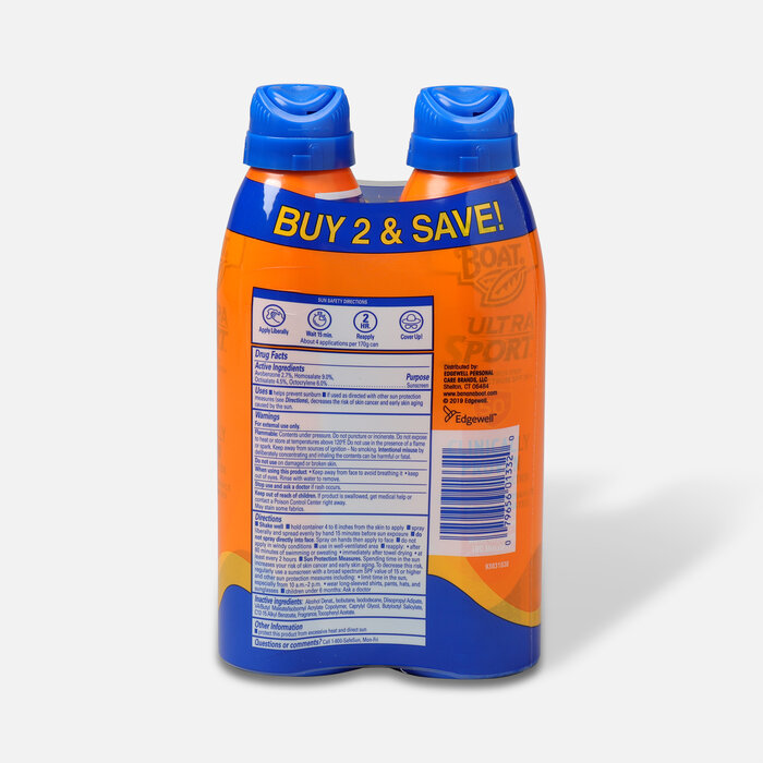 Banana Boat Ultra Sport Sunscreen Spray SPF 50+, 6 oz. (Twin Packs), , large
