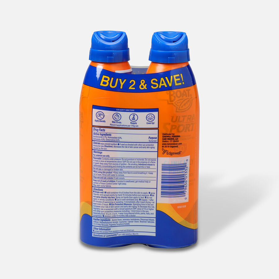 Banana Boat Ultra Sport Sunscreen Spray SPF 50+, 6 oz. (Twin Packs), , large image number 1