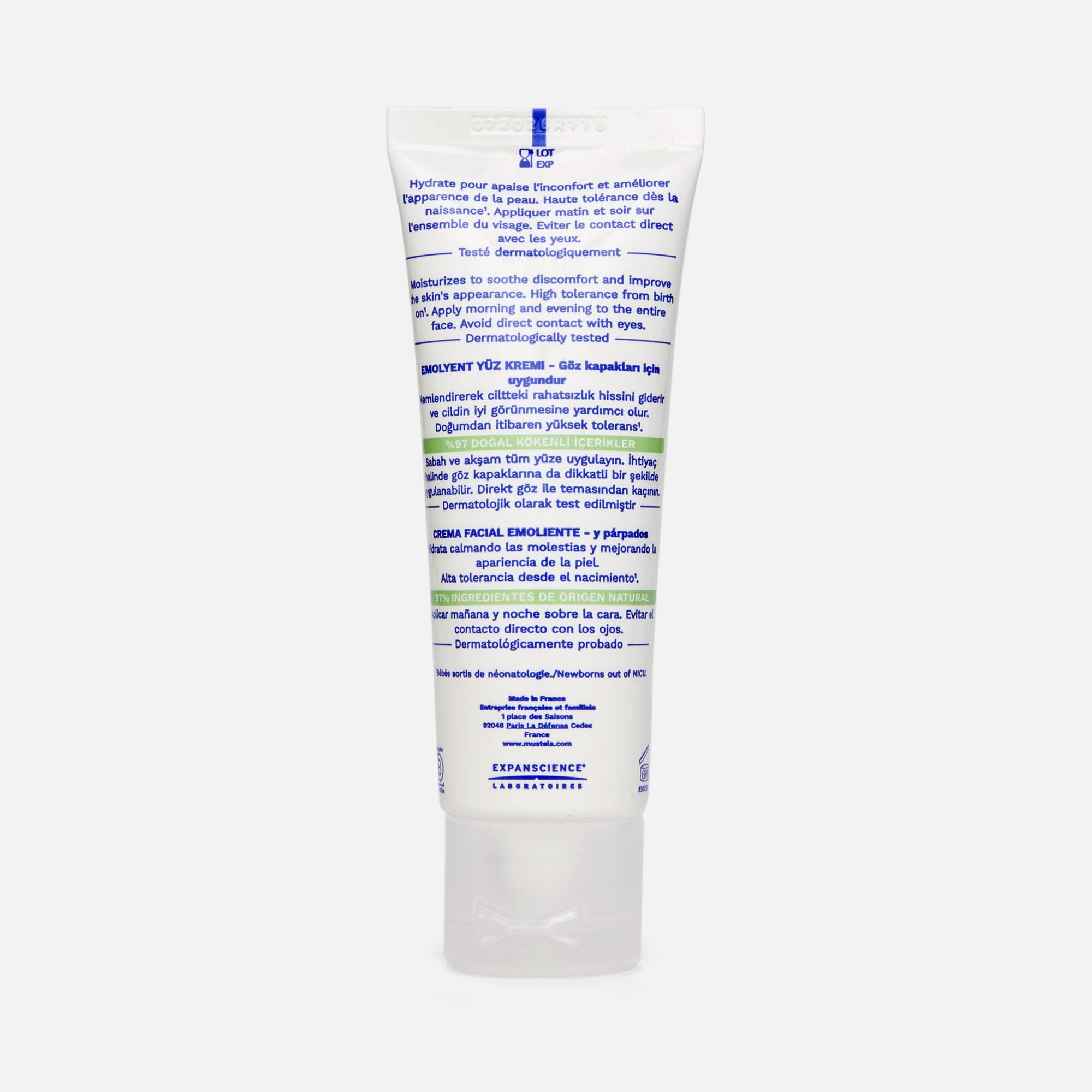 Mustela Stelatopia Emollient Face Cream, 1.35 fl oz., , large