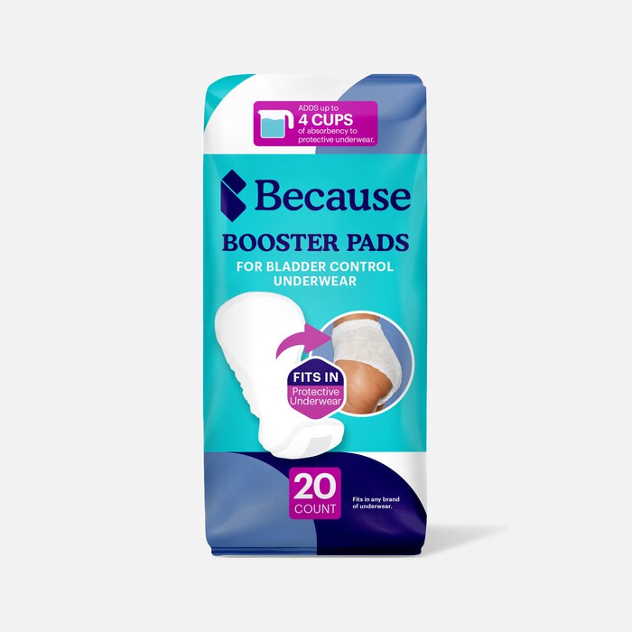 Because Booster Pads for Bladder Control Underwear, 20 ct., , large