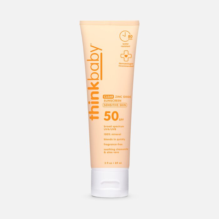 thinkbaby SPF 50 Clear Zinc Sunscreen, Sensitive Skin, 3 fl oz., , large