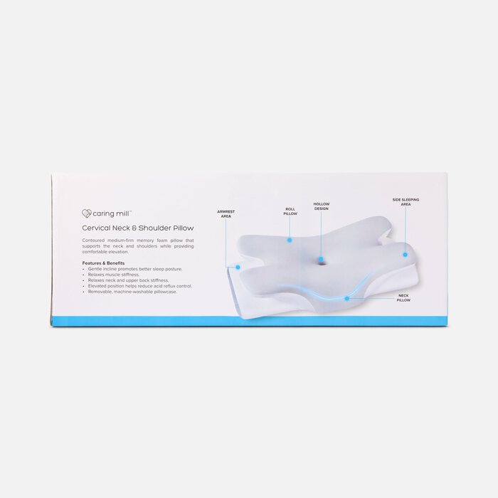 Caring Mill™ Cervical Neck & Shoulder Pillow with Acid Reflux Relief, , large