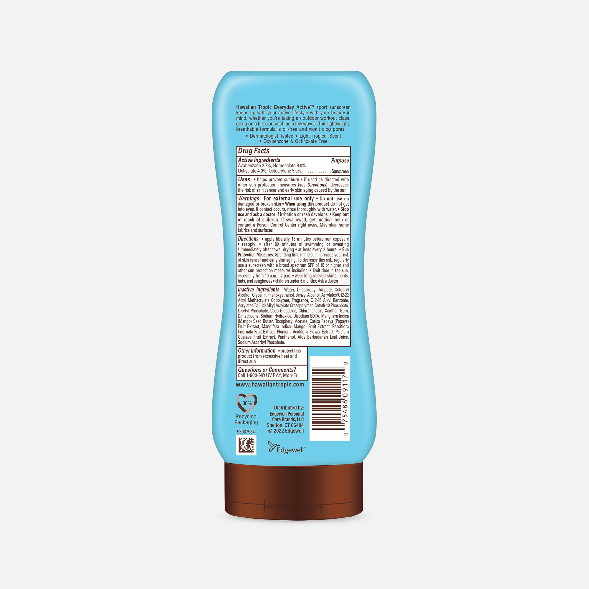 Hawaiian Tropic Island Sport Lotion Sunscreen SPF 50, 8 oz., , large