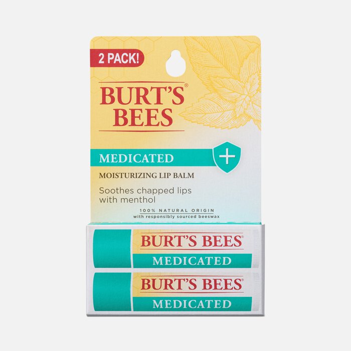 Burt’s Bees Medicated Lip Balm, 2-Pack, 0.15 oz., , large