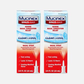 Mucinex Sinus-Max Nasal Spray Clear and Cool, .75 oz. (2-Pack)