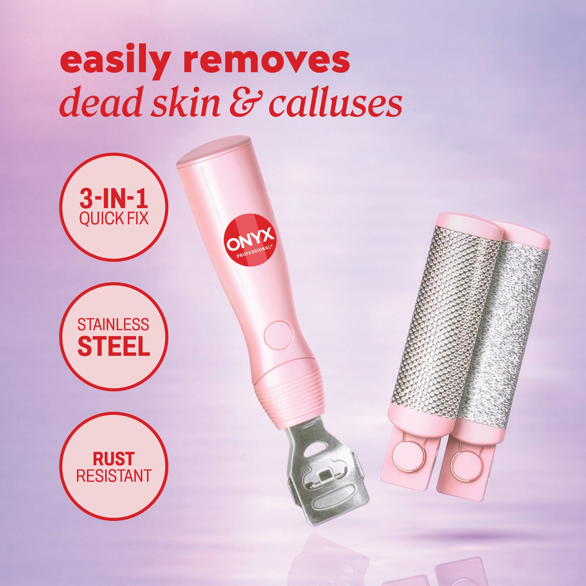 ONYX Professional Callus Miracle 3 Step Pedi Tool, , large