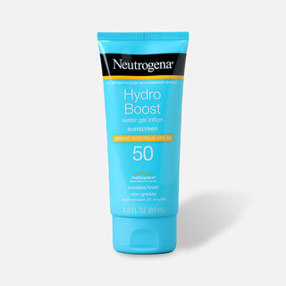Neutrogena Hydro Boost Water Gel Moisturizing Sunscreen Lotion, SPF 50, 3 fl oz.