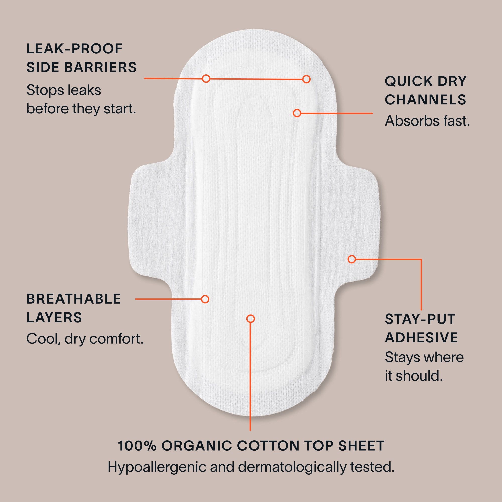 Cora Organic Cotton Ultra Thin Period Pads, , large