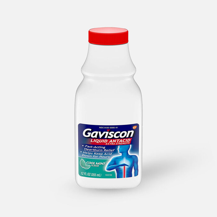 Gaviscon Extra Strength Liquid Antacid, Cool Mint Flavor, 12 fl oz., , large