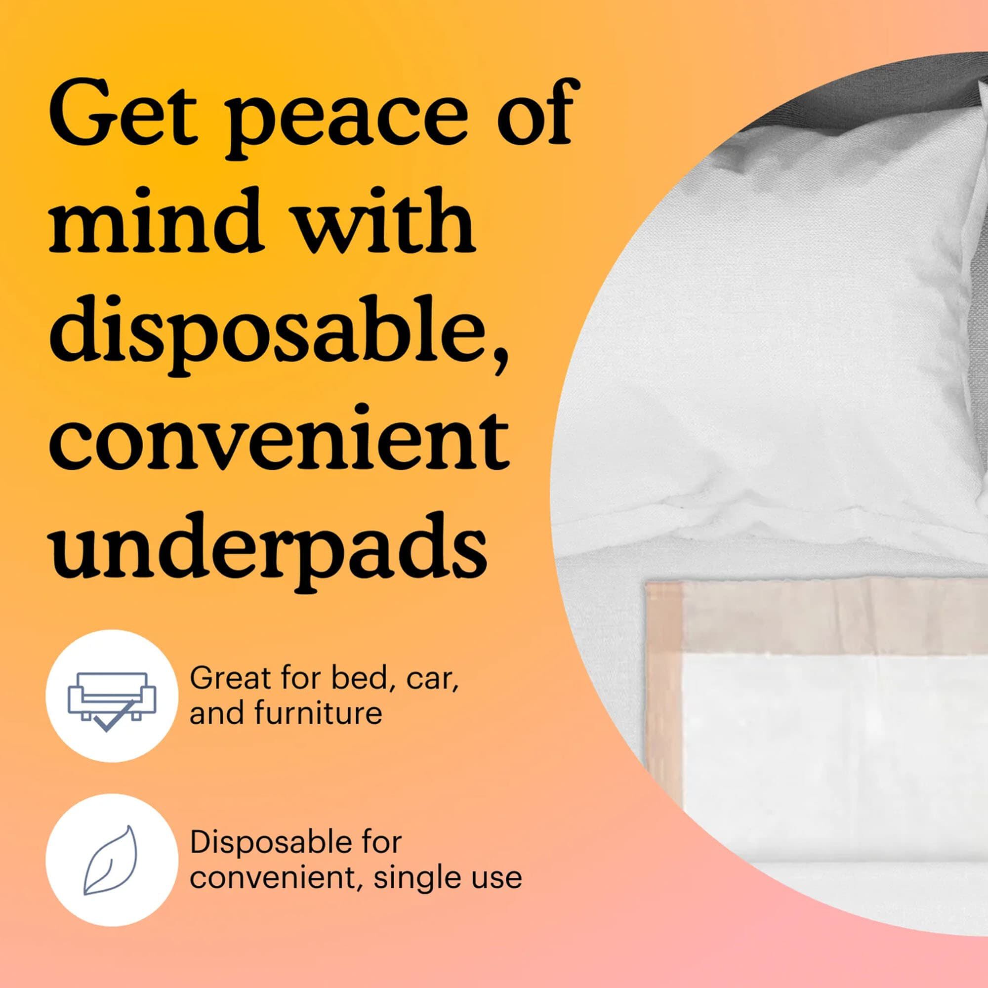 Because Disposable Bed Protectors, 10 ct., , large