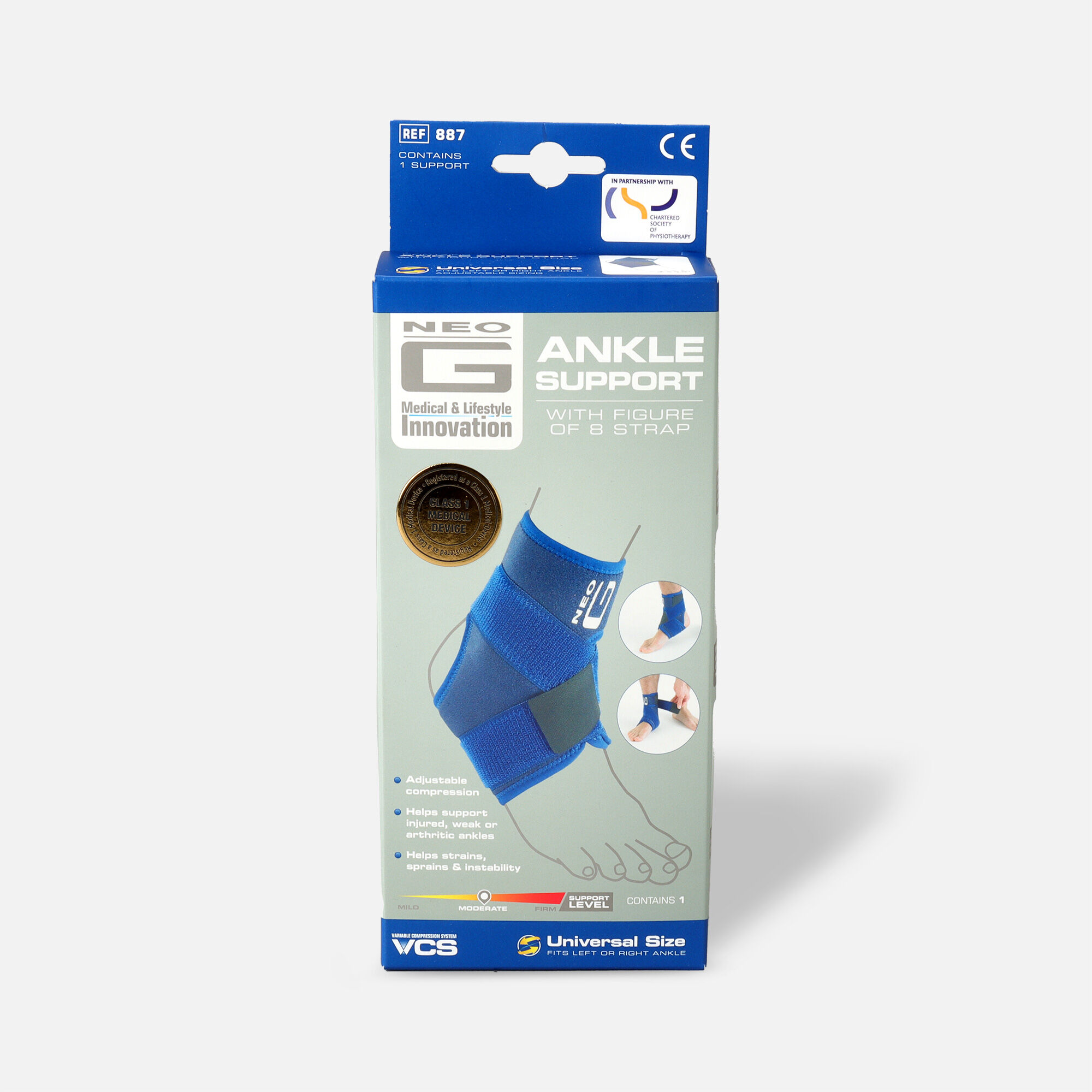Neo G Figure of 8 Ankle Brace, One Size, , large