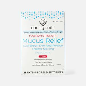 Caring Mill™ Mucus-ER Max Guaifenesin Extended-Release Bi-Layer Tablets, 28 ct.