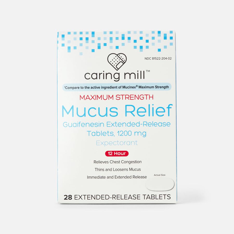 Caring Mill&trade; Mucus-ER Max Guaifenesin Extended-Release Bi-Layer Tablets, 28 ct., , large image number 0