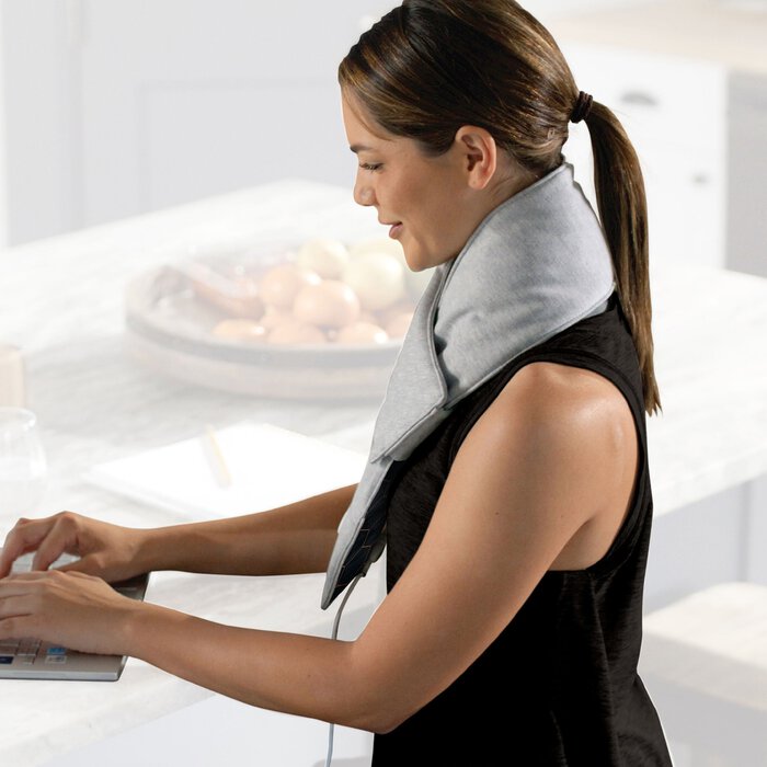 Sharper Image Calming Heat Massaging Neck Wrap, , large