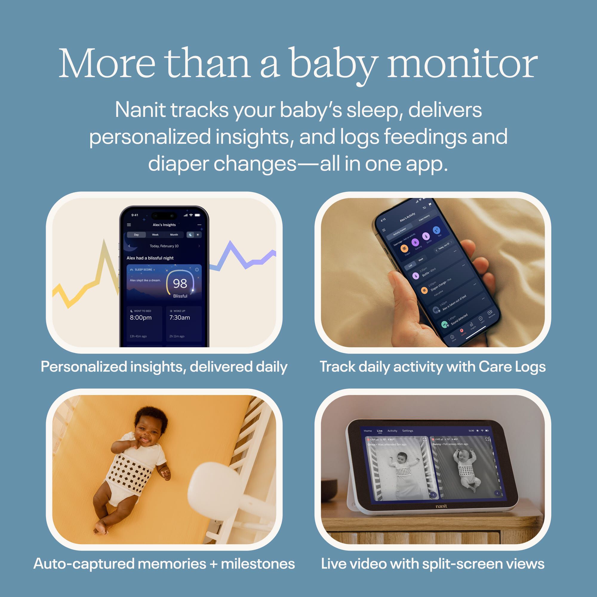 Nanit Smart Baby Monitor System with Floor Stand, , large