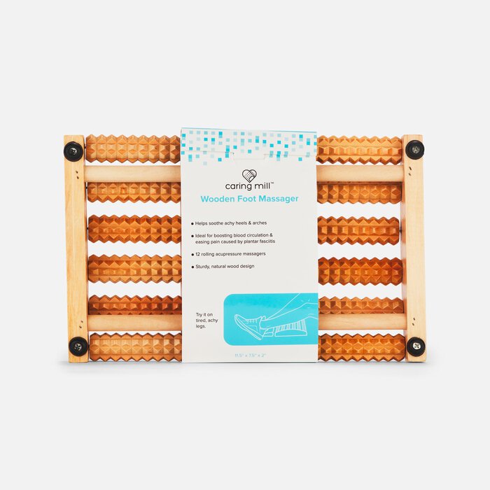 Caring Mill™ Foot Pain Relief Multi Roller, Wood, , large