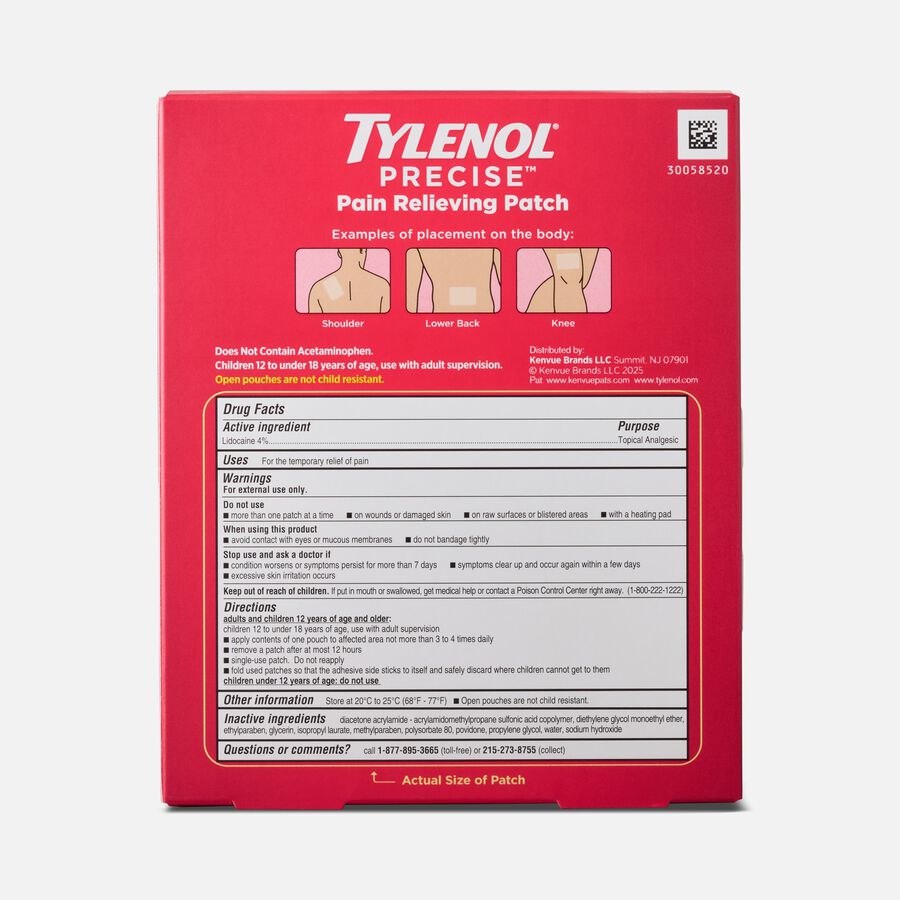 TYLENOL&reg; PRECISE&reg; Pain Relieving Patches, Large, 4 ct., , large image number 1