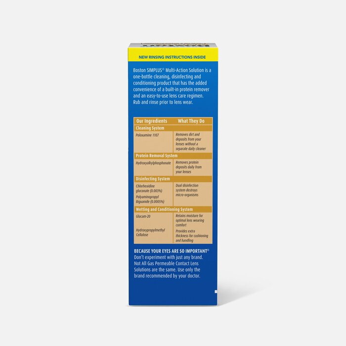 Bausch + Lomb Boston SIMPLUS Multi-Action Solution, 3.5 oz., , large