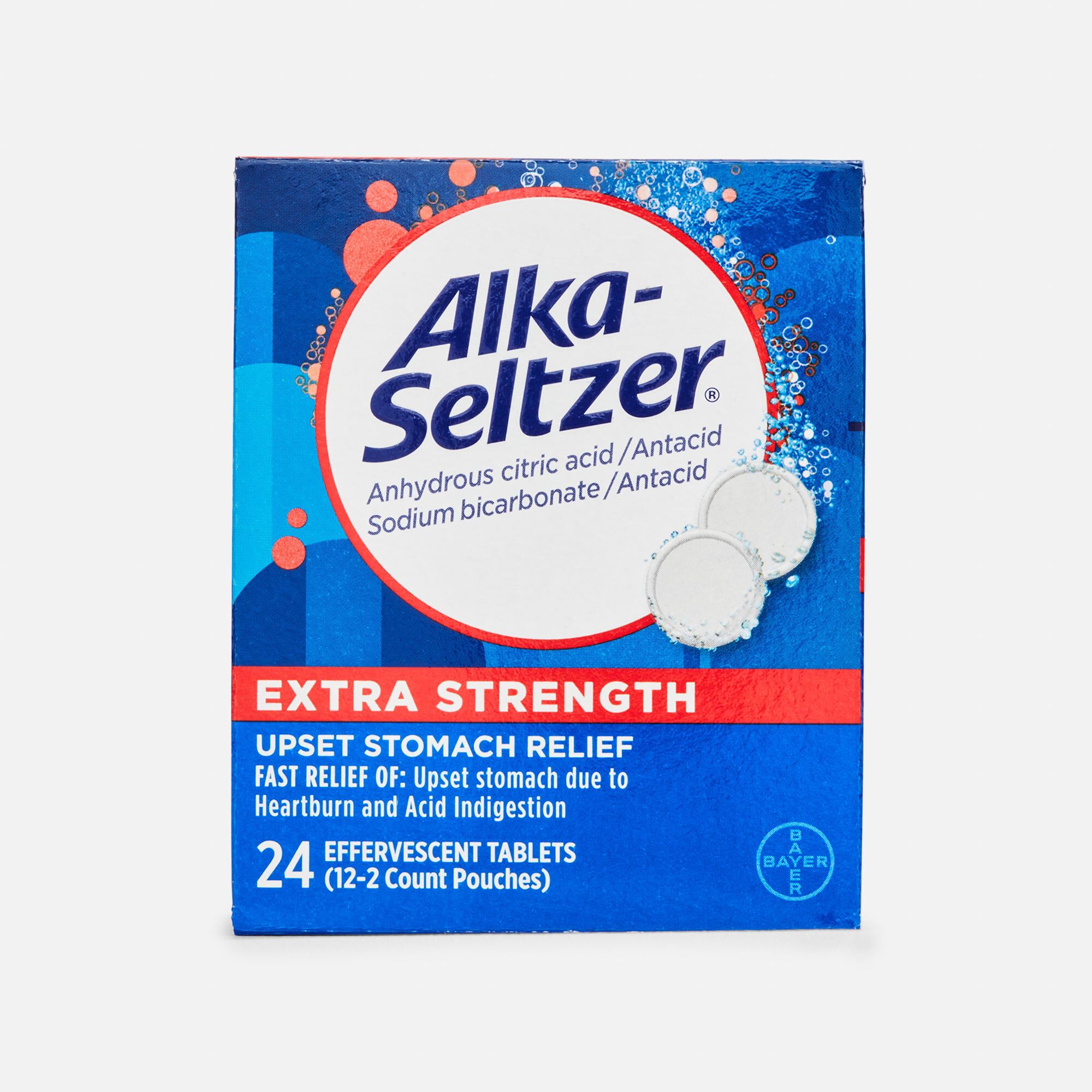 Alka-Seltzer Effervescent Tablets, Extra Strength, 24 ct., , large