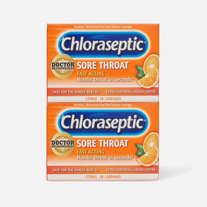 Chloraseptic Citrus Sore Throat Lozenges, 18 ct. (2-Pack), , large