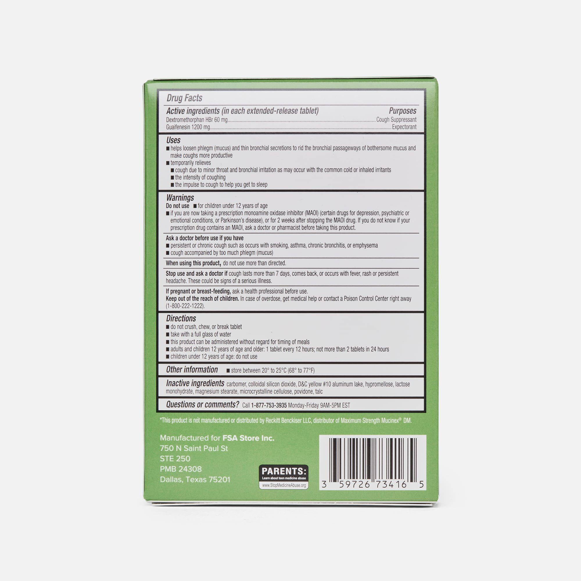 Caring Mill™ Maximum Strength Mucus-DM Extended-Release Tablets,14 ct, , large