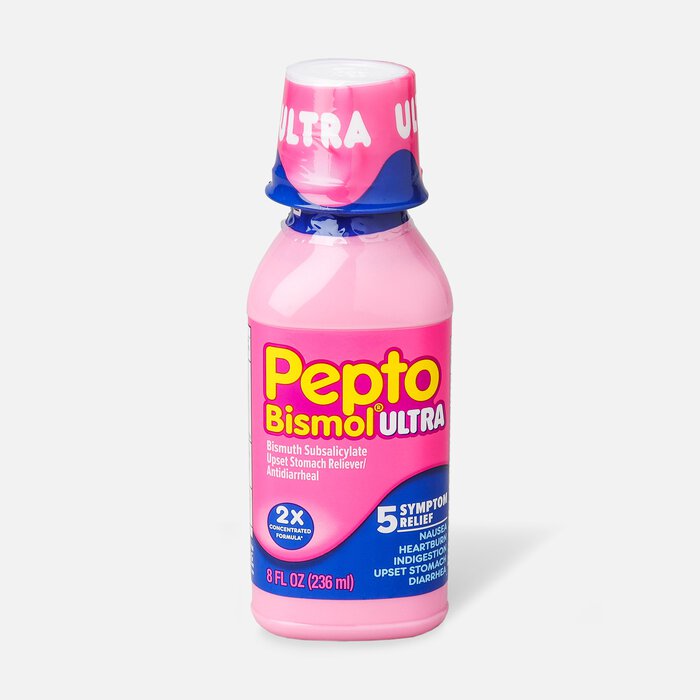 Pepto Bismol Ultra 5 Symptom Stomach Relief Liquid, Original, 12 oz., , large