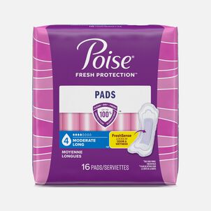 Poise Incontinence Pads, Moderate Long, 16 ct.
