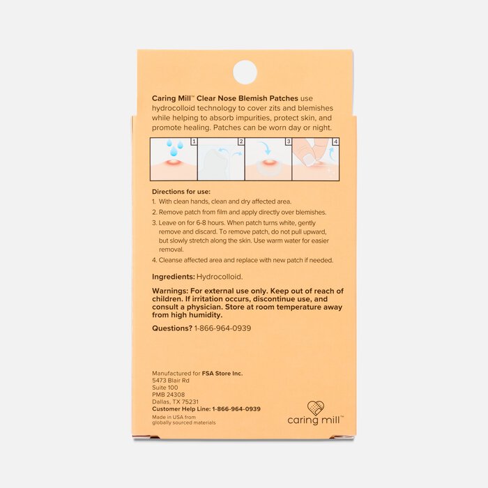 Caring Mill™ Nose Blemish & Clarifying Hydrocolloid Strips, 8 ct, , large