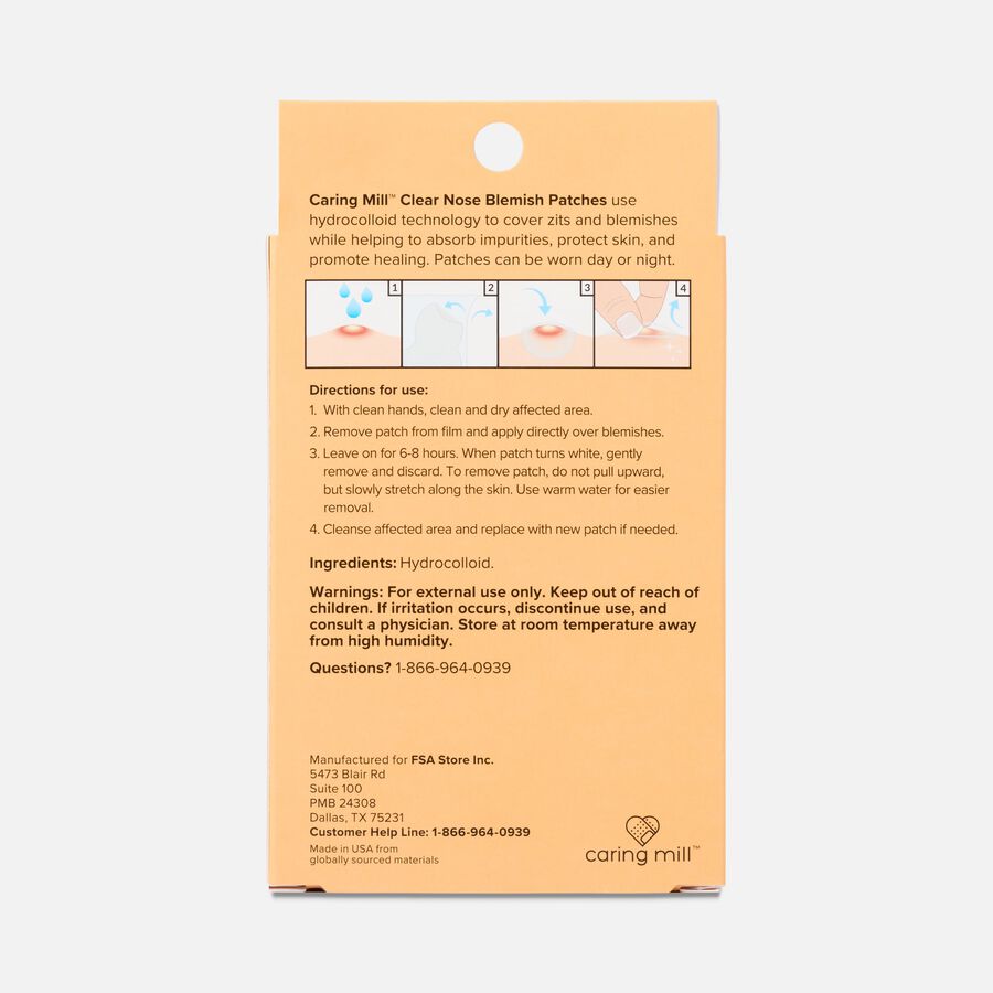 Caring Mill&trade; Nose Blemish & Clarifying Hydrocolloid Strips, 8 ct, , large image number 1