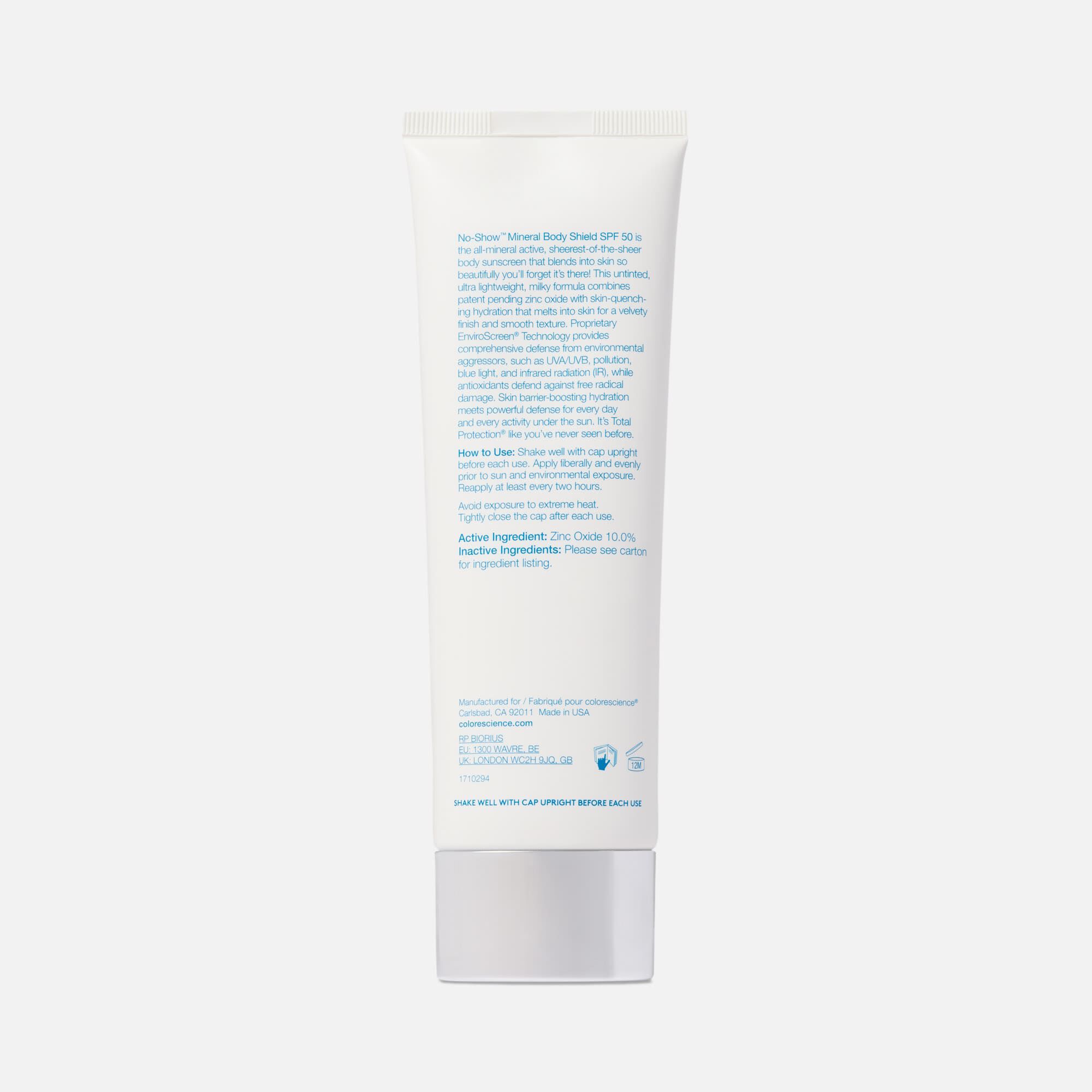 Colorescience Total Protection® No-Show™ Body Mineral Sunscreen, SPF 50, 4 fl. oz., , large