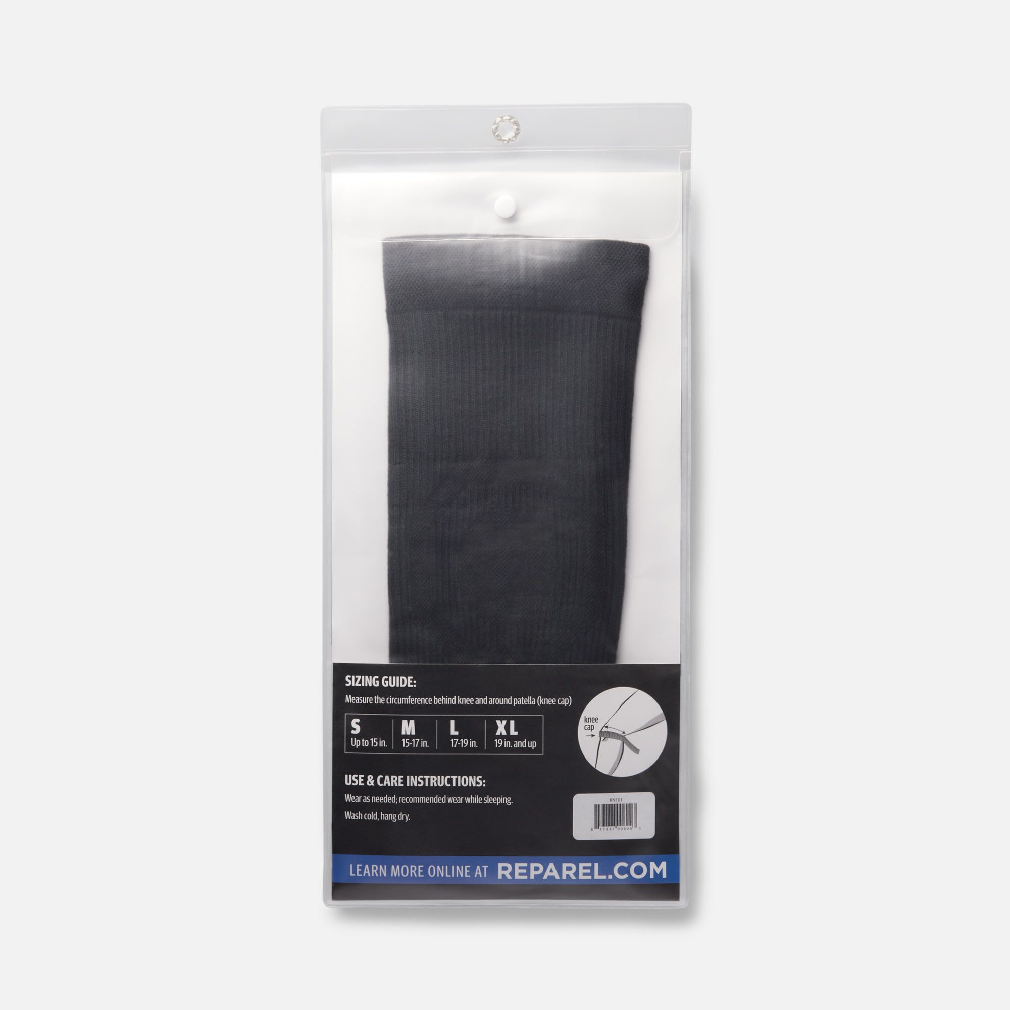 Reparel Knee Sleeve, Black, , large
