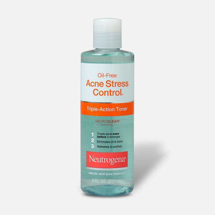 Neutrogena Oil-Free Acne Stress Control Triple-Action Toner, 8 oz., , large