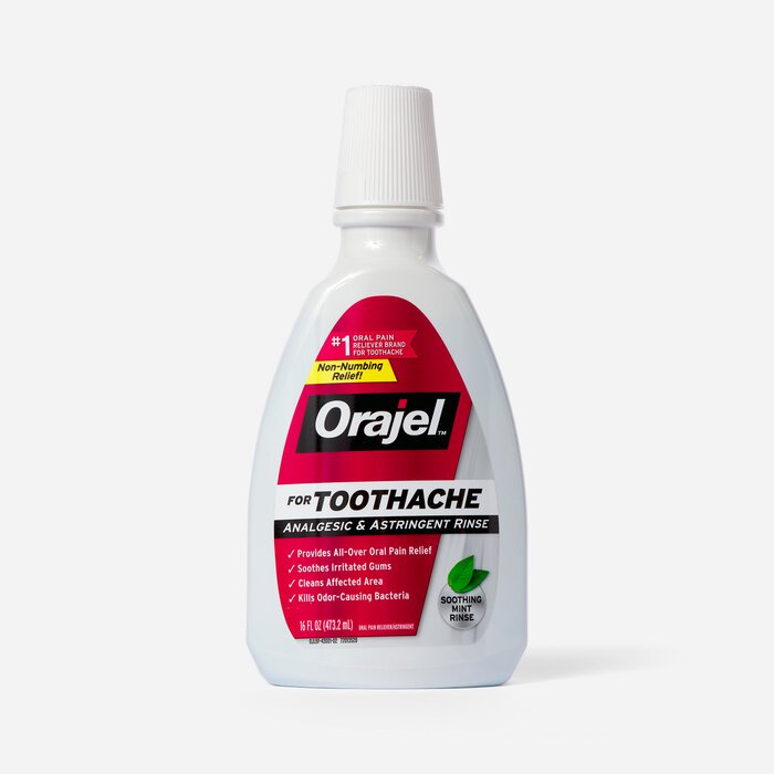Orajel Toothache Rinse, 16 oz., , large