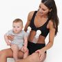 Larken X Nursing + Hands-Free Pumping Bra, Black, Large, Black, large image number 3
