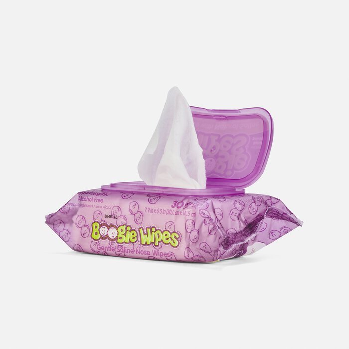 Boogie Wipes Saline Nose Wipes, Grape Scent, 30 ct., , large