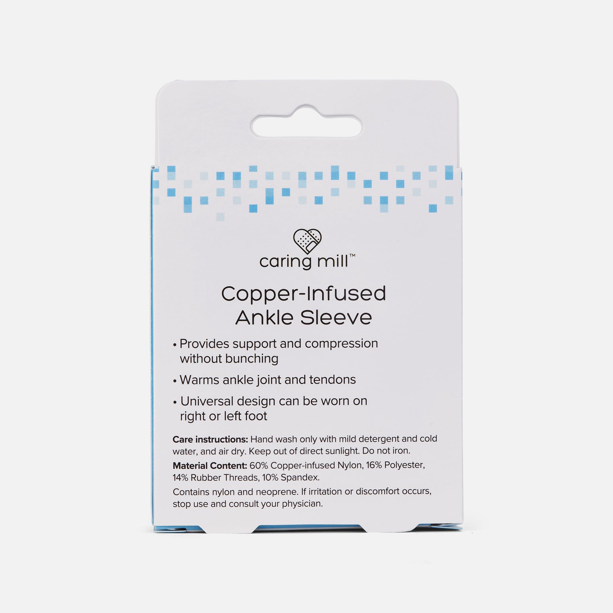 Caring Mill™ Copper-Infused Ankle Brace Compression Sleeve, M/L, , large