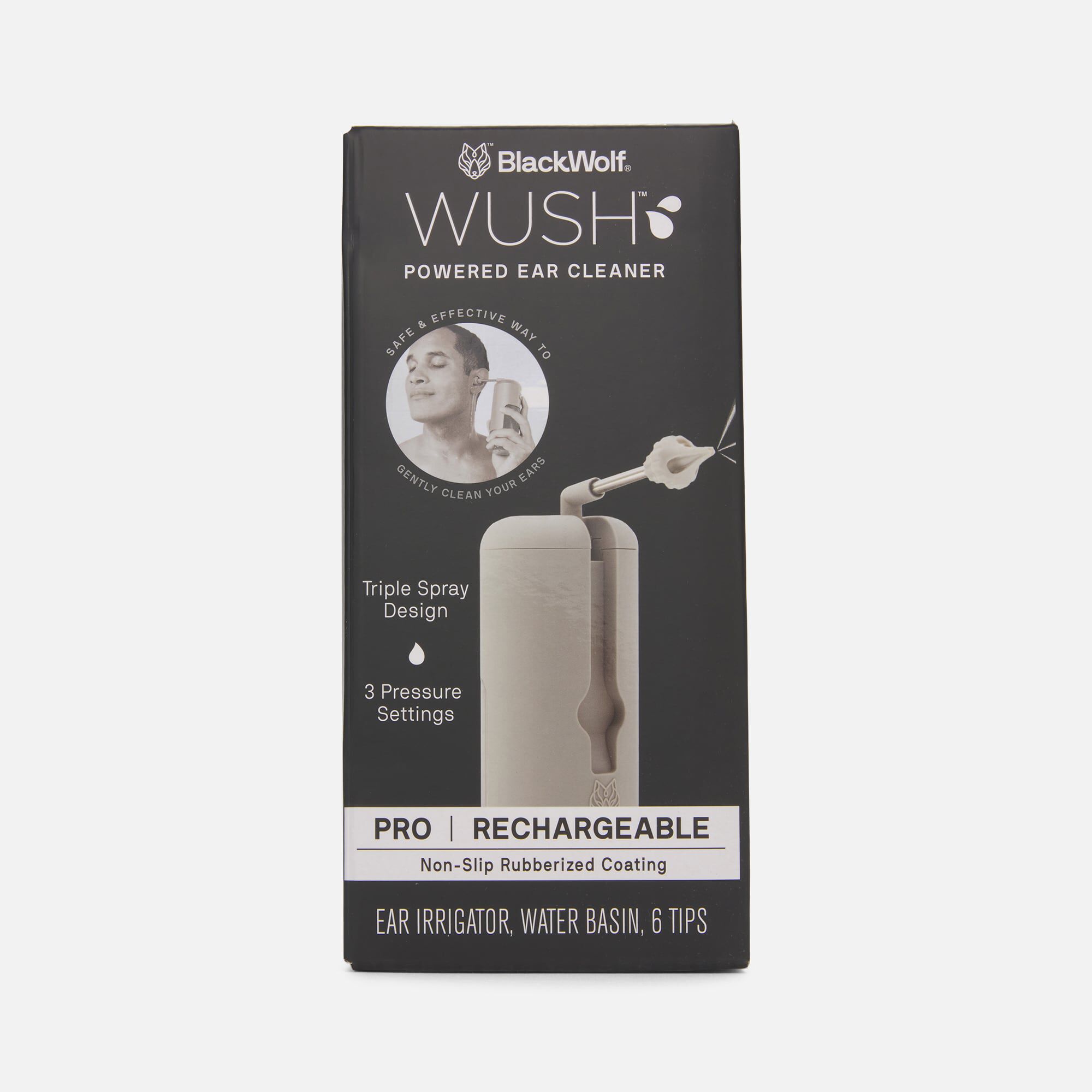 Wush Pro Powered Ear Cleaner, Grey, Grey, large