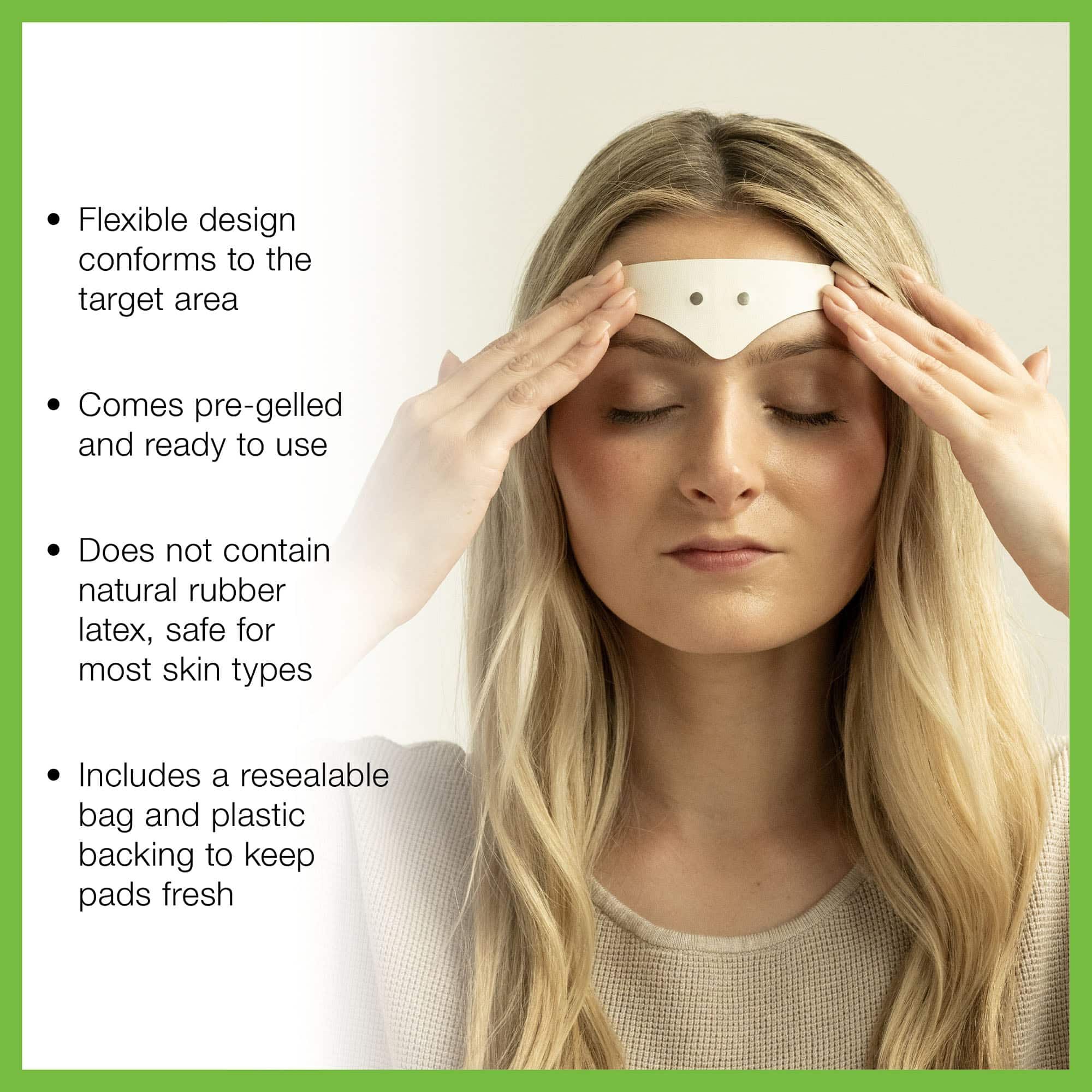 AccuRelief™ Migraine Pain Relief Replacement Electrode Pads, 4-Pack, , large