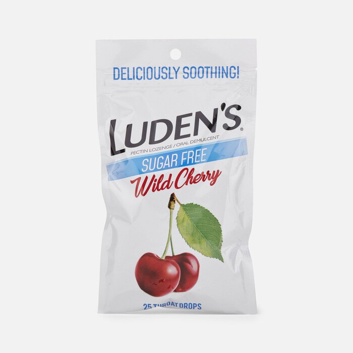 Luden's Wild Cherry Sugar Free Throat Drops, 25 ct., , large