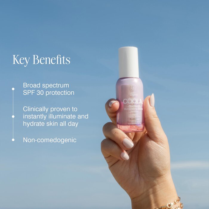 COOLA Dew Good Illuminating Serum Sunscreen with Probiotic Technology - SPF 30, 1 oz., , large