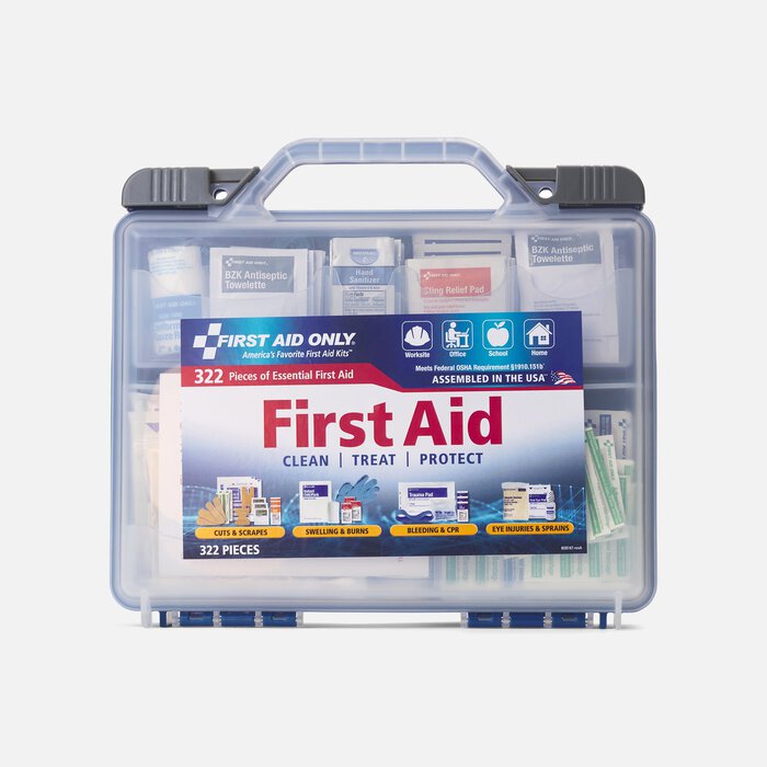 First Aid Only Clear Cover Intermed First Aid Kit, 322 pc., , large