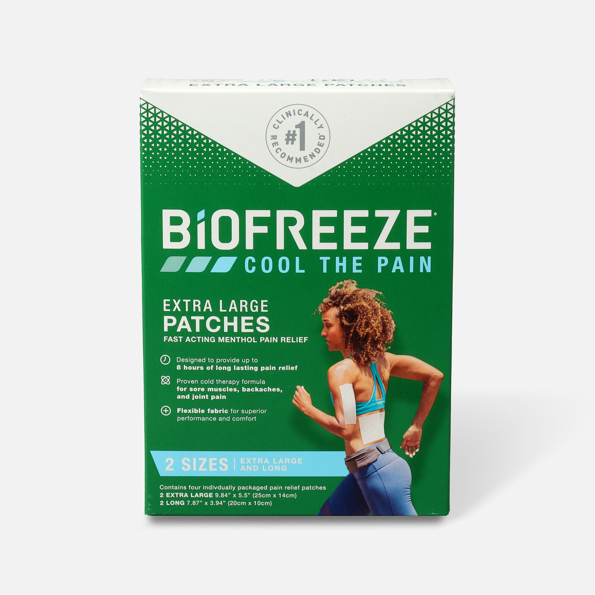 Biofreeze Extra Large Pain Relief Patch, Variety Pack, 4 pc, , large